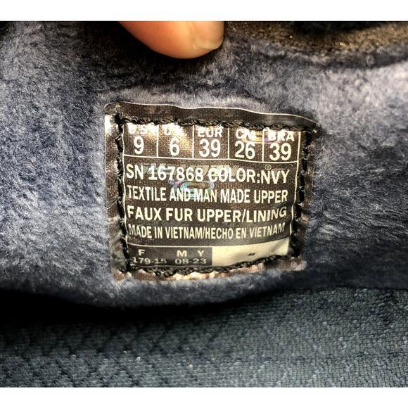 Skechers Women Easy Going Ankle Boots US 9 Navy Blue Water Repellent Lined NIB - Picture 11 of 11